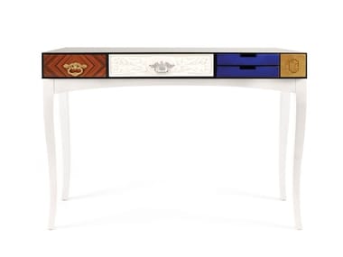 SOHO - Rectangular rosewood console table with drawers (Request Info).
