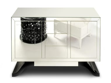 METROPOLITAN - Mirrored glass sideboard with doors (Request Info).