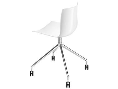 CATIFA 46 - Trestle-based chair with castors (Request Info).