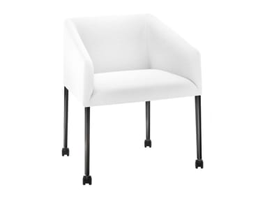 SAARI - Upholstered chair with castors (Request Info).