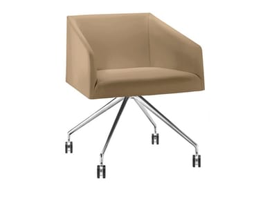 SAARI - Chair with 4-spoke base with armrests with castors (Request Info).