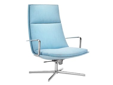 CATIFA 70 - Upholstered armchair with 4-spoke base with armrests (Request Info).