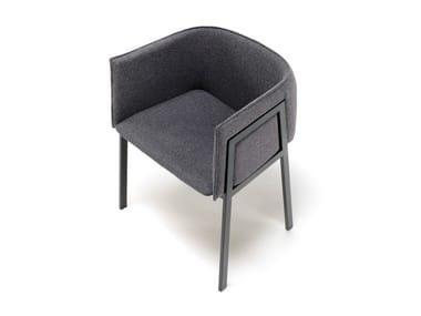 PIN-UP GRACE - Fabric chair with armrests (Request Info).