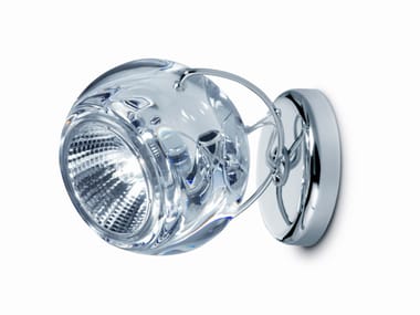 BELUGA COLOUR - Adjustable crystal spotlight by Fabbian