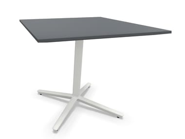 QUATTRO OCCASIONAL - Square coffee table with 4-star base (Request Info).