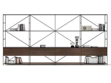 R.I.G. - Open sectional steel and wood bookcase (Request Info).
