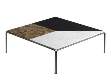 RAGTIME - Low square marble coffee table (Request Info).
