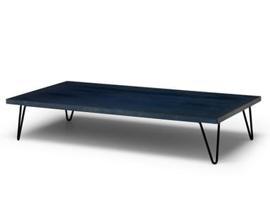 OVERDYED - Rectangular steel and wood coffee table (Request Info).