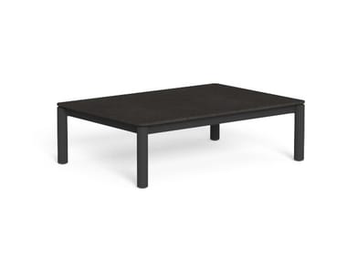 LAKE - Low porcelain stoneware coffee table with aluminium base (Request Info).