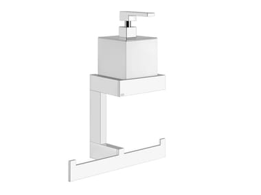 RETTANGOLO - Brass Bathroom soap dispenser / towel rack by Gessi
