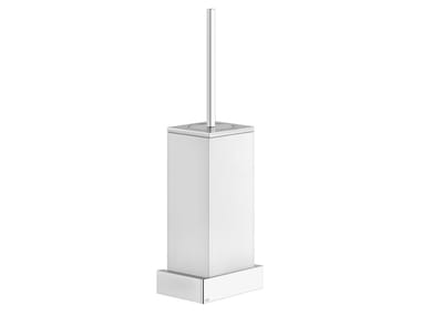 RETTANGOLO - Wall mounted toilet brush in resin and brass by Gessi