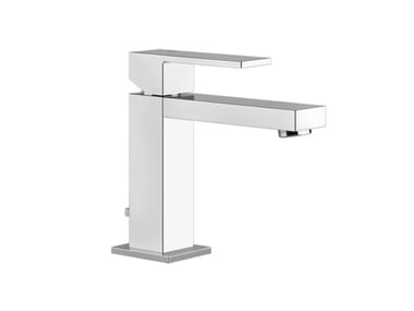 RETTANGOLO - 1 hole brass washbasin mixer with pop up waste by Gessi