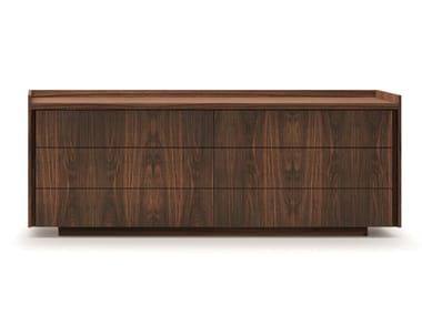 Revo - Solid wood chest of drawers with integrated handles (Request Info).
