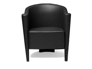 RICH - Leather easy chair with armrests (Request Info).