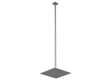 RILIEVO - Ceiling mounted brass overhead shower with anti-lime system by Gessi
