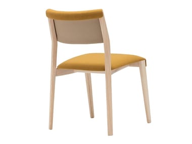 RIZO SI2040 - Solid wood chair with integrated cushion (Request Info).
