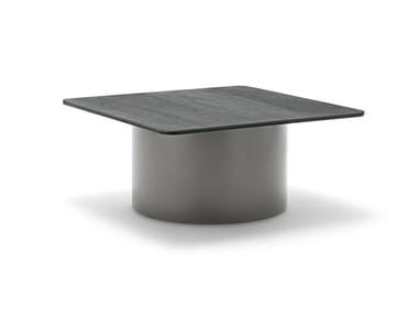 ROLF BENZ 260 YOKO - Low square aluminium garden side table with ceramic top (Request Info).