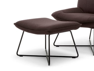 ROLF BENZ 383 - Leather footstool (Request Info).
