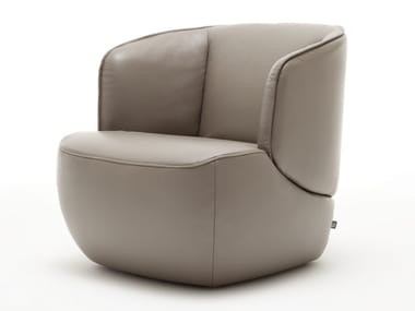ROLF BENZ 384 - Leather easy chair with armrests (Request Info).