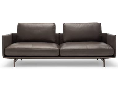 ROLF BENZ 536 LIV SMART - 3 seater leather sofa (Request Info).