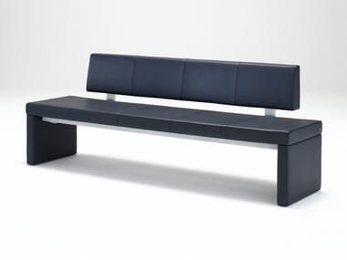 ROLF BENZ 620 - Modular leather bench with back (Request Info).