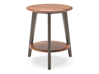 ROLF BENZ 910 - Round solid wood high side table (Request Info).