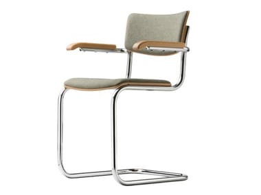 S 43 PVF - Cantilever upholstered chair with armrests (Request Info).
