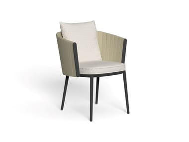 SALINAS - Fabric garden chair with armrests (Request Info).