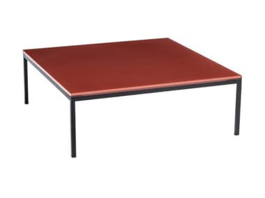 SALON NAN? - Square glass and steel coffee table for living room (Request Info).