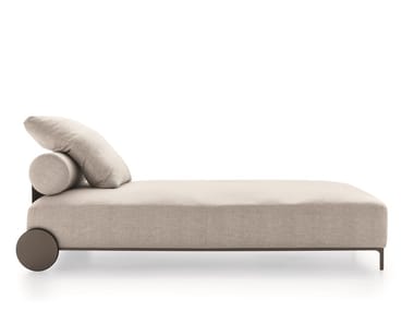 SANDERS AIR OUTDOOR - Fabric sun lounger with castors (Request Info).