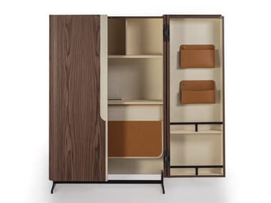 SAVIO - Canaletta walnut freestanding writing desk (Request Info).