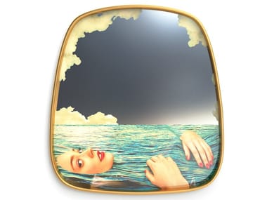 SEA GIRL - Framed wall-mounted mirror (Request Info).
