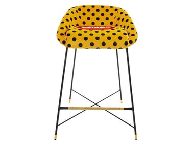 SHIT - High fabric stool with back (Request Info).