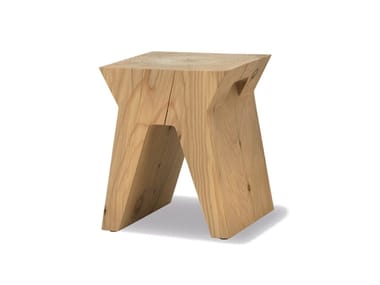 SID - Low solid cedar wood stool (Request Info).