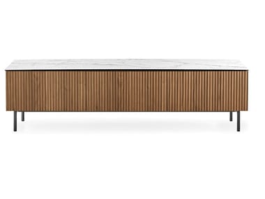 UNIVERSAL - Low wooden TV cabinet with doors (Request Info).