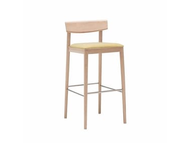 SMART BQ0649 / BQ0659 - High beech stool with integrated cushion with back (Request Info).