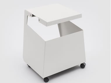 SMITH - Powder-coated sheet metal multifunctional item with castors (Request Info).