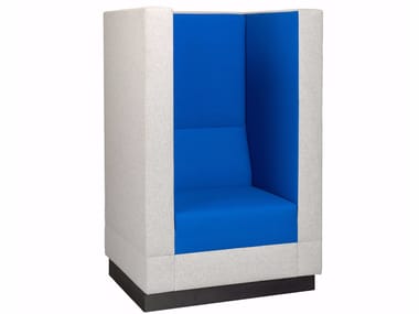BRICKS TELEPHONE CHAIR - High-back fabric armchair (Request Info).