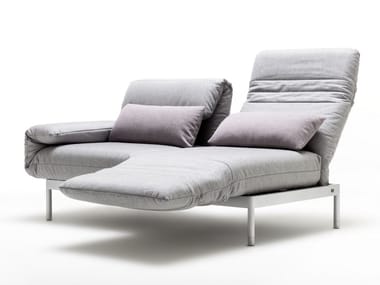 ROLF BENZ 380 PLURA - Fabric sofa with chaise longue (Request Info).