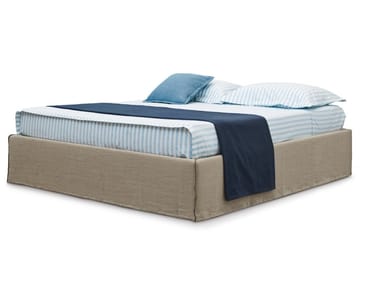 SOMMIER TAHITI - Fabric double bed with removable cover (Request Info).