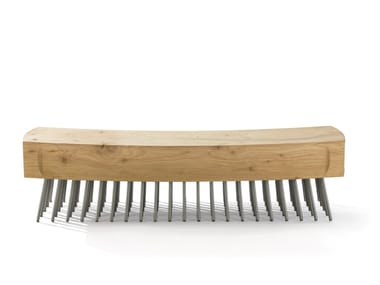 SPAZZOLA - Solid cedarwood bench (Request Info).