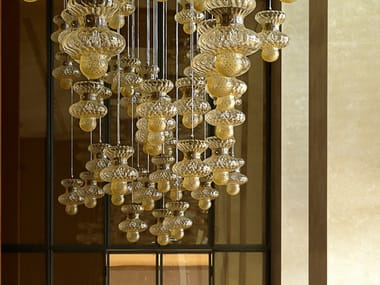 SPINN - Venetian crystal pendant lamp (Request Info).
