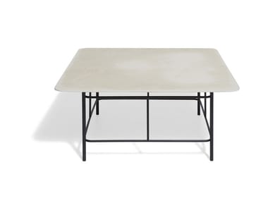 ANDON - Square natural stone garden side table (Request Info).