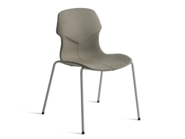STEREO IMPILABILE IMBOTTITA FRONTE/RETRO - Upholstered stackable fabric chair (Request Info).