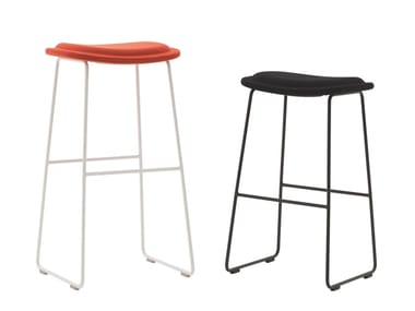 HI PAD - Upholstered sled base fabric stool (Request Info).