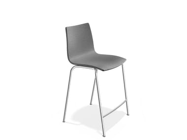 ONYX BARSTOOL - Upholstered fabric stool with footrest (Request Info).