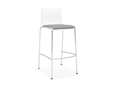 NOA BARSTOOL - Melamine barstool with footrest (Request Info).