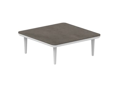 STYLETTO LOUNGE - Low square ceramic garden side table (Request Info).