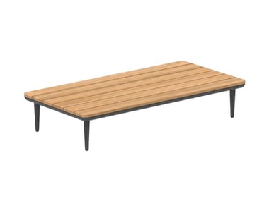 STYLETTO LOUNGE - Rectangular teak garden side table (Request Info).