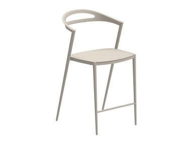 STYLETTO - High aluminium garden stool with back (Request Info).